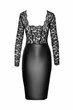Сукня міді під латекс з мереживом Noir Handmade F295 Euphoria lace and wetlook midi dress Чорне M - зображення 5