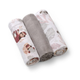 Пелюшки муслинові бавовняні (70х70 см) 3 шт. (Сірий) "BabyOno" 348/10 5901435415764 - зображення 1