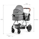 Візок Kinderkraft 3 в 1 Veo Gray (KKWVEOGRY30000) (5902533910656) - зображення 4