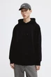 Худі вільного крою H&M Oversized Fit M чорний 1099512001 - зображення 1