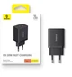 Зарядний пристрій Блок Швидкої зарядки для телефону Baseus UCFK20 20W PD Fast Charging Зарядка для Samsung, iPhone, Xiaomi, Redmi, Huawei, Realme - зображення 1