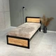 Кровать односпальная MebliRoMax Loft 90х200 Дуб Тахо/Черный (000082914) - изображение 1