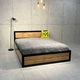 Кровать MebliRoMax Loft 160х200 Дуб Тахо /Черный + Подъемный механизм (000084984) - изображение 1