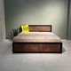 Кровать двуспальная с ламелями MebliRoMax Loft 160х200 Оксид/Черный (000082915) - изображение 4