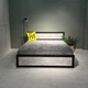 Кровать двуспальная с ламелями MebliRoMax Loft 160х200 Индастриал /Черный (000082915) - изображение 1