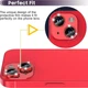 Захисне скло Metal Sparkles на камеру (в упак.) для Apple iPhone 15 (6.1") / 15 Plus (6.7") Червоний / Red - изображение 6