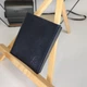 Кошелек кожаный без застежки Компакт Крейзи Хорс матовый винтажный Темно Синий - изображение 6