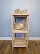 Стелаж (этажерка) 800х360х360 мм WoodDecor из натурального дерева 3 полочки без покрытия - изображение 1
