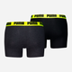 Набор трусов-боксеров мужских хлопковых Puma Men Everyday Basic Boxer 2P 93832009 XXL 2 шт Черный/Серый (8720245556316) - изображение 2