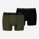 Набор трусов-боксеров мужских хлопковых Puma Men Everyday Basic Boxer 2P 93832013 XXL 2 шт Черный/Зеленый (8720245556514) - изображение 1