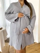 Женский халат для беременных COSY Duna из фактурного муслина S, серый (V-M60W/S) - изображение 5