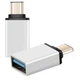 Переходник usb type c OTG-01 с телефона на флешку - usb адаптер для type c для компьютера серебро - изображение 7