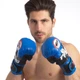 Перчатки для рукопашного боя ММА кожаные TWN (р-р 12oz) (TWINS-MMA-Rep_Синий-черный_12) - изображение 4