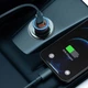 Автомобильное зарядное устройство Baseus Golden Contactor Max Dual Fast Charger Car Charger U+C 60W Dark Gray - изображение 6