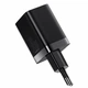 Мережевий зарядний пристрій Baseus Super Si Pro Quick Charger C+U 30W EU Black - изображение 4