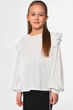 Блуза подростковая для девочки белого цвета Elegant рост 128 см (32 р) (182633) - изображение 1