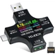 Тестер USB С QC2.0, QC 3.0, BC1.2, Apple вольтметр 3.6-32В/амперметр 5А/мощность 150Вт /время/пульсации для проверки зарядных устройств, кабелей, Power Bank RoHS, CE - изображение 1