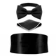 Пояс Bow Tie House камербанд черный (кушак) с бабочкой и платком 06373 - изображение 1