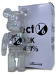 Статуетка Bearbrick x Project 1/6 x Clear Chrome White 400% 28 см Medicom Toy Голографічний - зображення 1