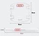 Комплект захисних плівок Нано під ручки авто (відбійник на дверях) Audi 8 шт - изображение 6