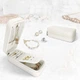 Шкатулка Casegrace SP-01185 для украшений и ювелирных изделий портативная 15*6,5*4,8 см White - изображение 3