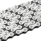 Цепь велосипедна Grey's S410 YBN 1/2"x1/8", 1 швидкостей, 112 ланок, Half Silver із замком - зображення 1