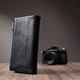 Вертикальный унисекс бумажник из мягкой натуральной кожи ST Leather большой черного цвета с магнитной застежкой (bg227fash43) - изображение 10