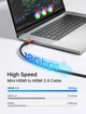 Кабель JSAUX miniHDMI to HDMI 2.0 4K@60Hz Bi-Directional 1.8м червоний - зображення 4