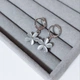 Серьги кольца с подвесками Цветы DeKolie MK1289 посеребренные - изображение 5