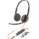 Дротова гарнітура Poly BlackWire C3225 USB-C HS Stereo 3.5mm Plug + USB-C/A Adapter Black (8X229A6) - зображення 1