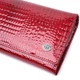 Лакированный женский кошелек с фактурой под рептилию из натуральной кожи ST Leather 22717 Красный - изображение 5