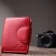 Вертикальный кошелек для ярких женщин из натуральной кожи ST Leather 22702 Красный - изображение 5