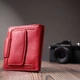 Вертикальный кошелек для ярких женщин из натуральной кожи ST Leather 22702 Красный - изображение 3