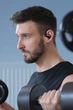 Бездротові спортивні bluetooth навушники Langsdom TS05 Open-Ear з мікрофоном Biege - зображення 2