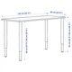 Письмовий стіл IKEA LAGKAPTEN / OLOV 140x60 см білений дуб/білий (494.172.57) - изображение 5
