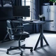 Комп'ютерний стіл з регулюванням висоти IKEA IDASEN 160х80 см чорно/темно-сірий (492.809.90) - изображение 2