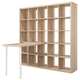 Письмовий стіл IKEA KALLAX / LINNMON 182x139x182 см білений дуб/білий (194.816.93) - зображення 1
