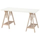 Письмовий стіл IKEA LAGKAPTEN / MITTBACK 140х60 см білий/береза (194.171.93) - изображение 1
