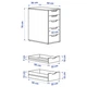 Комод IKEA ALEX сіро-бірюзовий (304.837.99) - изображение 6