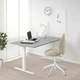 Комп'ютерний стіл з регулюванням висоти IKEA RODULF 140х80 см сіро-білий (993.261.70) - изображение 12