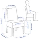 Стілець з чохлом IKEA BERGMUND дуб / Inseros білий (993.845.94) - изображение 6
