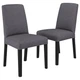 Набір стільців IKEA BERGMUND чорний / Gunnared середньо-сірий 2 шт. (794.815.86) - изображение 1
