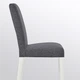 Набір стільців IKEA BERGMUND білий / Gunnared середньо-сірий 4 шт. (094.815.99) - изображение 6