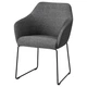 Стілець IKEA TOSSBERG металевий чорний / сірий (904.353.24) - изображение 1