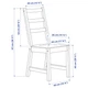 Стіл і 4 стільці IKEA NORDVIKEN / NORDVIKEN 152 / 223x95 см білий (493.051.65) - зображення 8