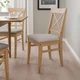 Стілець IKEA INGOLF морилка з патини / Nolhaga сіро-бежевий (804.730.76) - зображення 4
