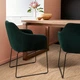 Стілець IKEA TOSSBERG метал чорний / оксамитовий зелений (205.182.33) - изображение 4