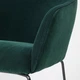 Стілець IKEA TOSSBERG метал чорний / оксамитовий зелений (205.182.33) - изображение 6