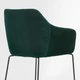 Стілець IKEA TOSSBERG метал чорний / оксамитовий зелений (205.182.33) - изображение 8