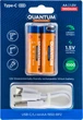 Аккумулятор литий-ионный Quantum USB Li-ion AA 1.5V 2 шт (0746020704497) - изображение 1